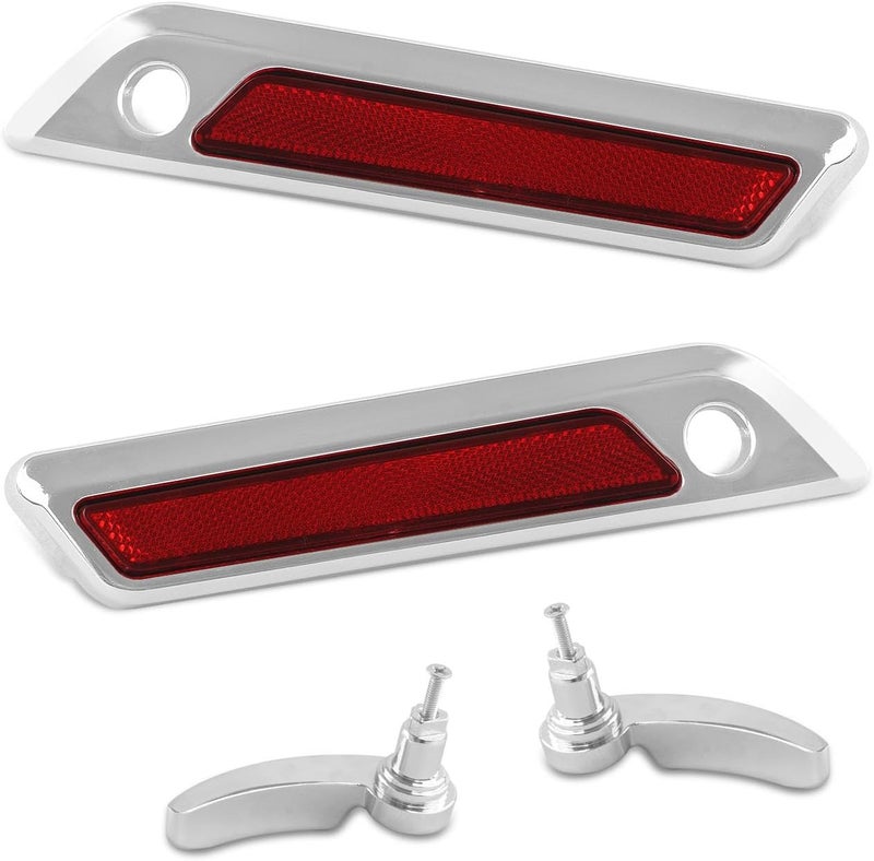 SWESGI Saddle Bag Lid Hinge Covers and Saddlebag Lid Lifters Lever Latch Kit Fit for Harley Touring Street Glide Electra Glide 2014-2024 (Lever C+Reflectors R) - Image 2